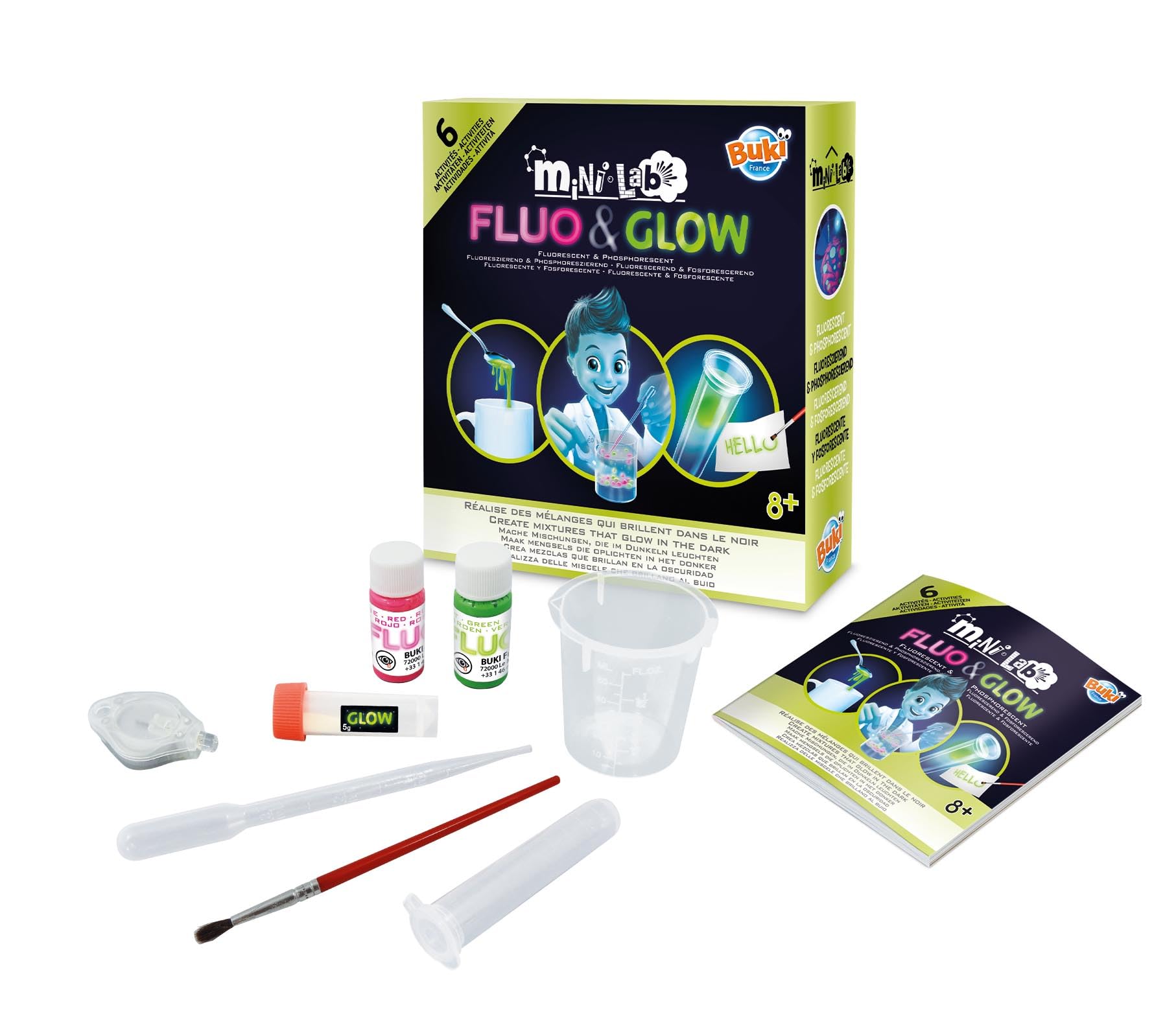 buki-science-mini-lab-3011-fluo-glow-kit-science-slime-8-ans image 3