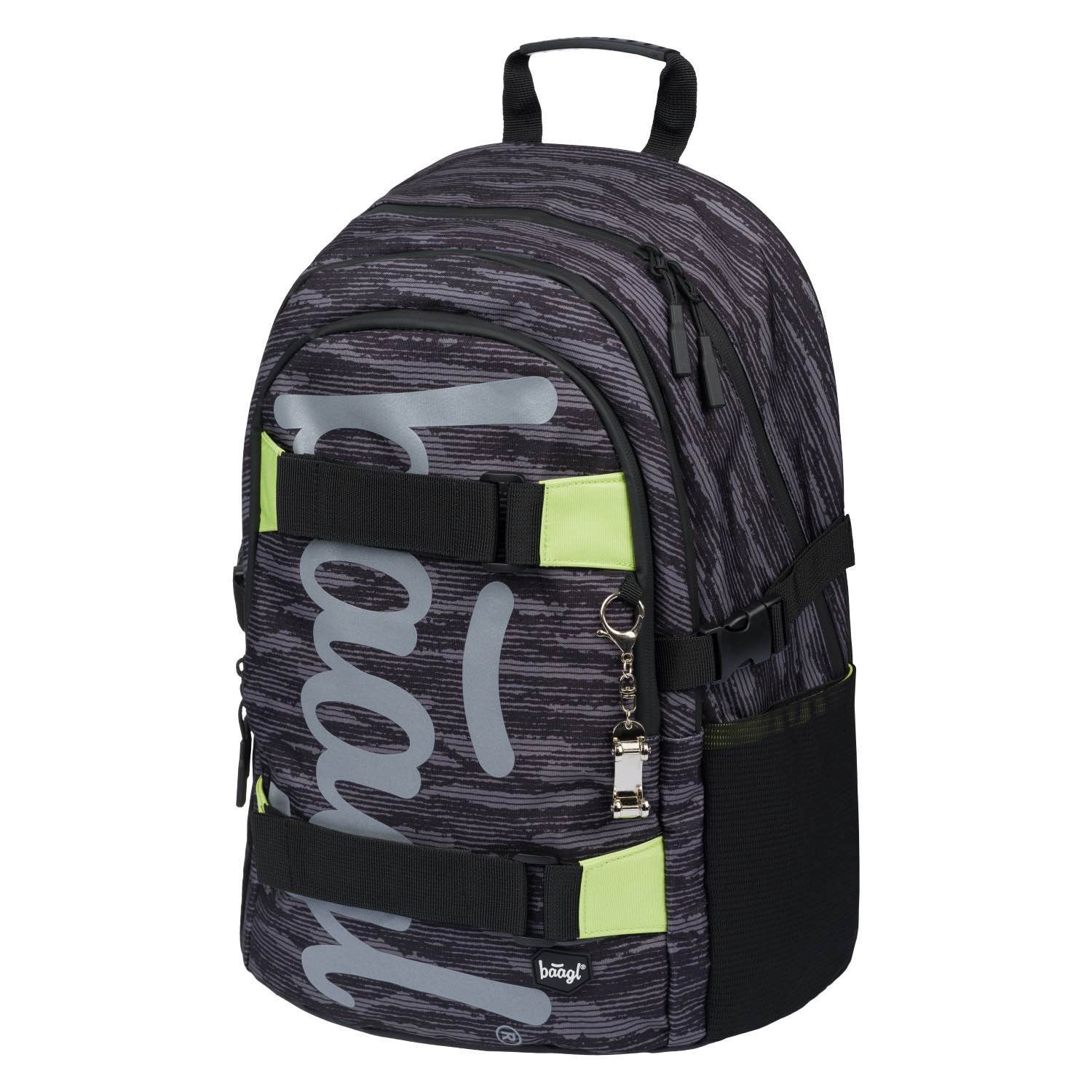 baagl-skate-grey-sac-dos-scolaire-25-l-skateboard image 2