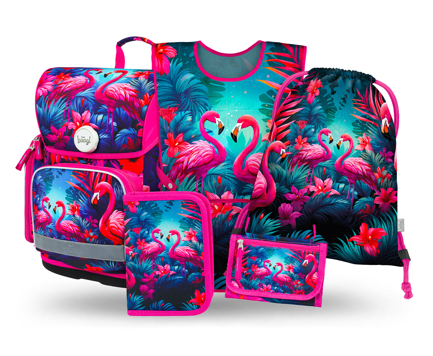 baagl-ergo-flamingos-iii-set-scolaire-3-pi-ces-fille image 1