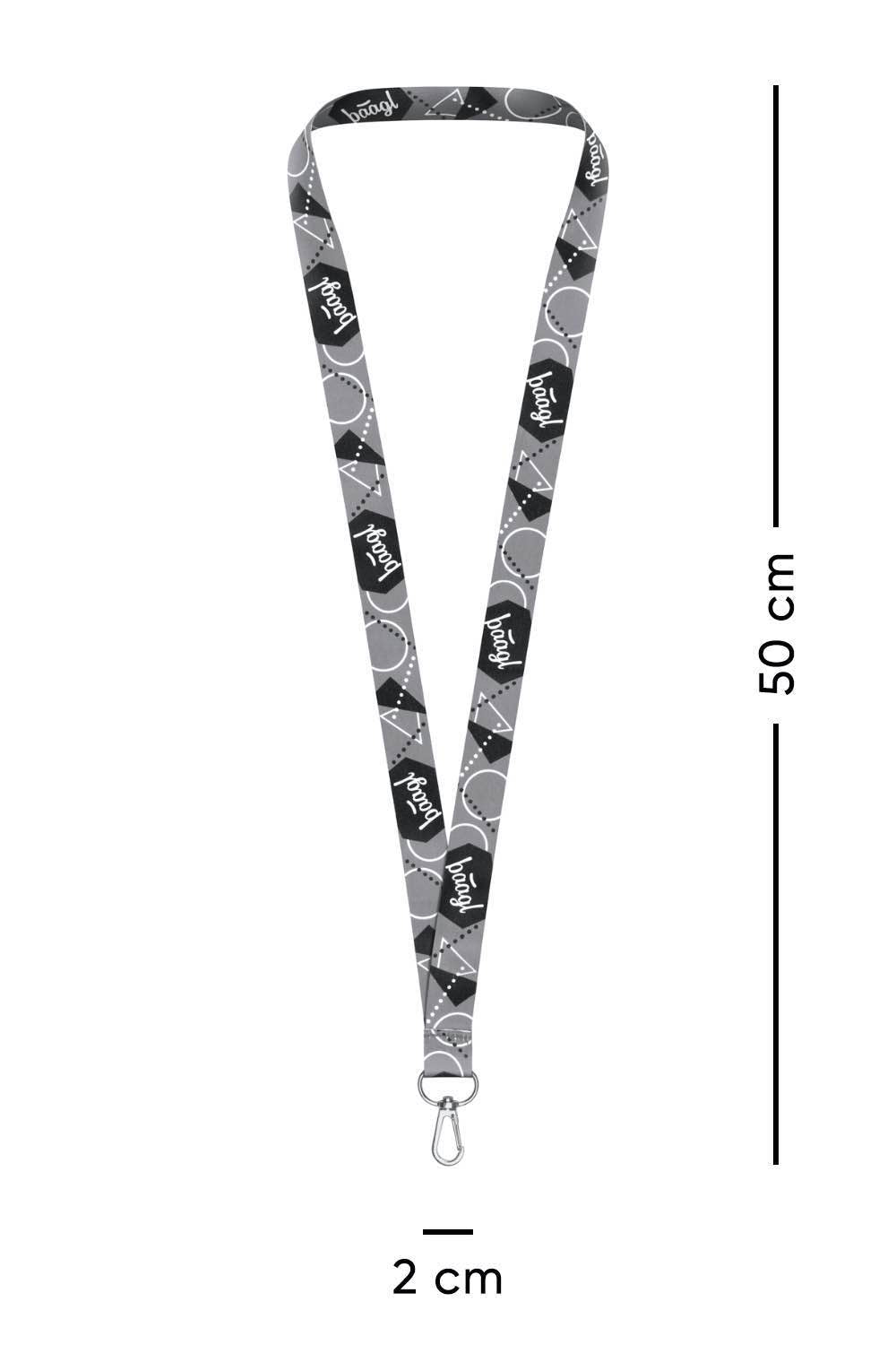 baagl-porte-cl-s-long-lanyard-gris-nylon-imprim image 3