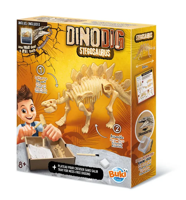 buki-science-dino-dig-stegosaurus-squelette-d-terrer-20-cm image 1