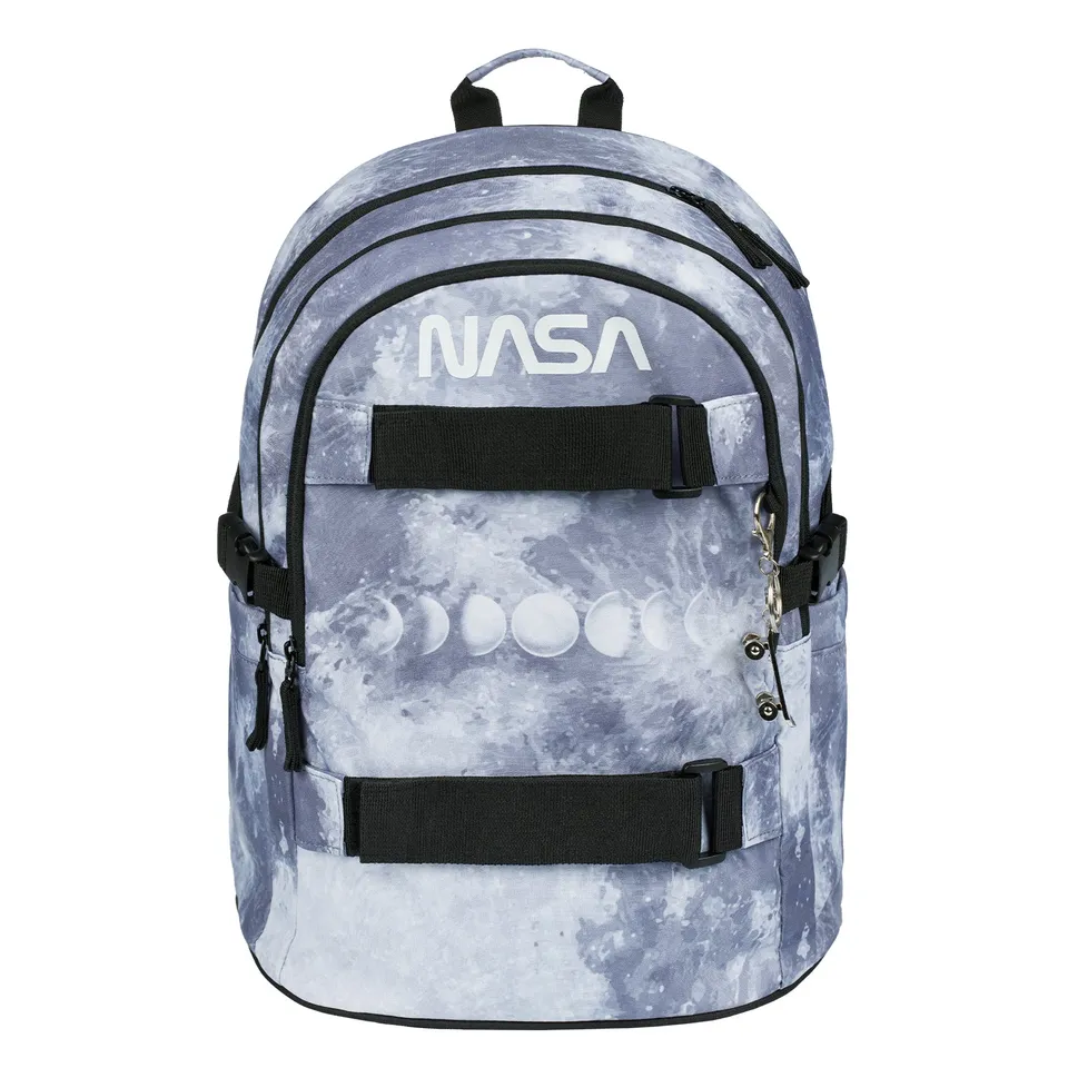 baagl-skate-nasa-grey-sac-dos-25l-skateboard image 1