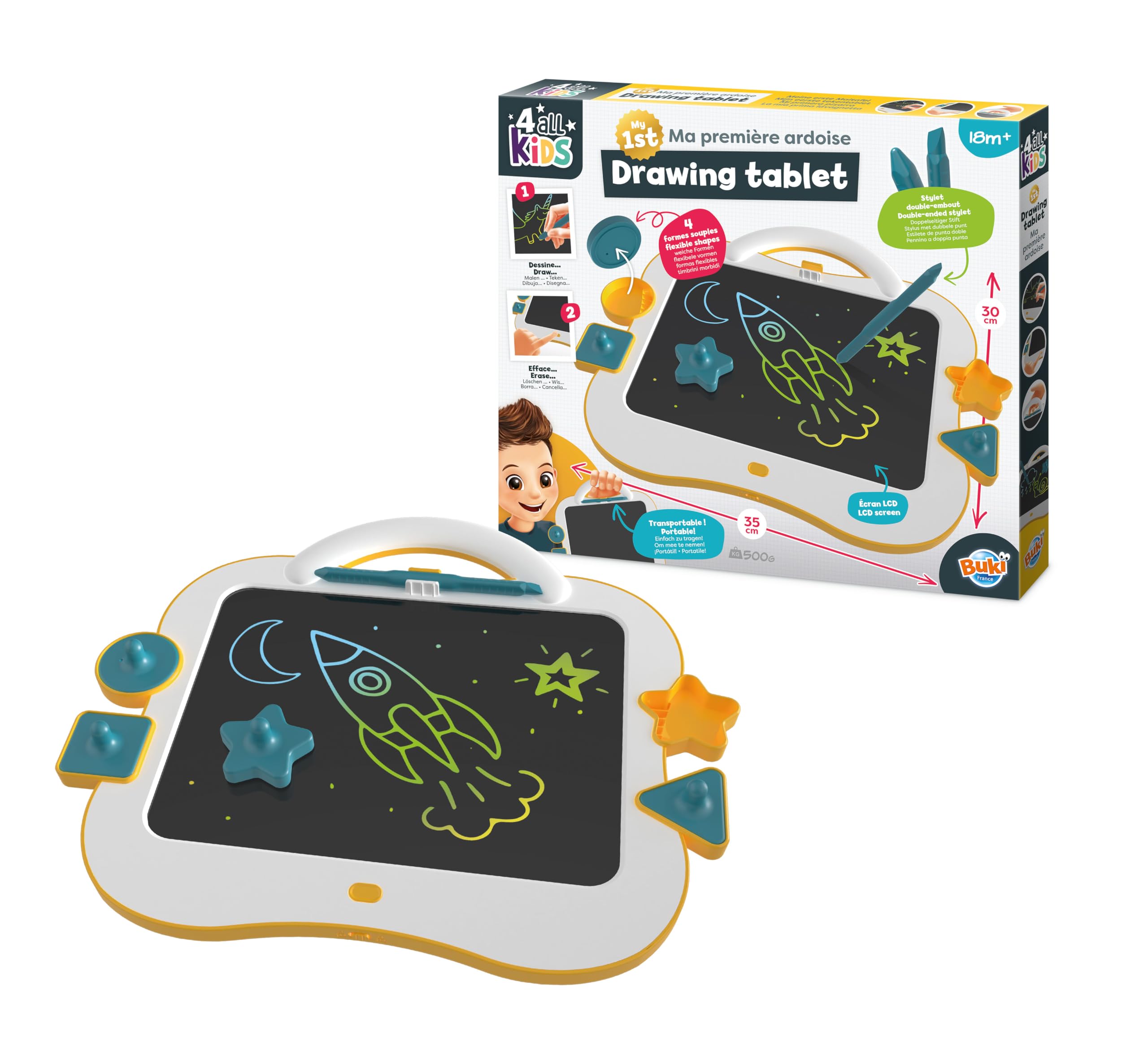buki-ma-premi-re-ardoise-tablette-lcd-dessin-enfant-18-mois-35x30-cm image 1