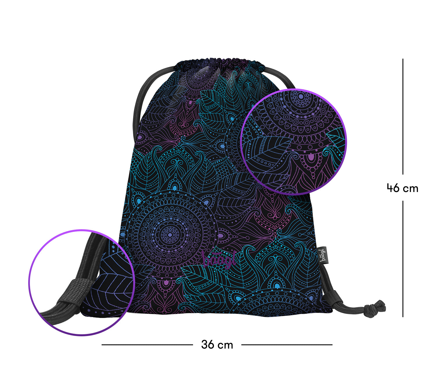baagl-zen-sac-de-gym-enfant-sac-chaussures-lavable image 3