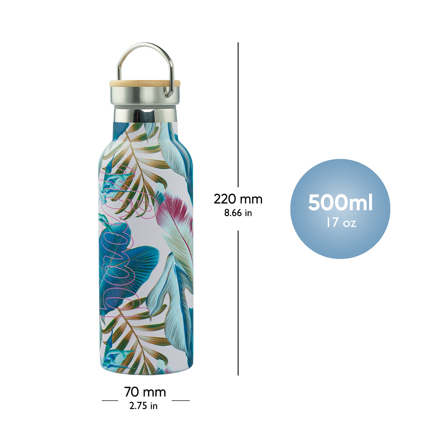 baagl-thermo-bottles-leafs-gourde-isotherme-500-ml-inox image 4