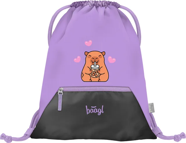 baagl-capybara-sac-de-gym-poche-zipp-e-mousqueton image 1