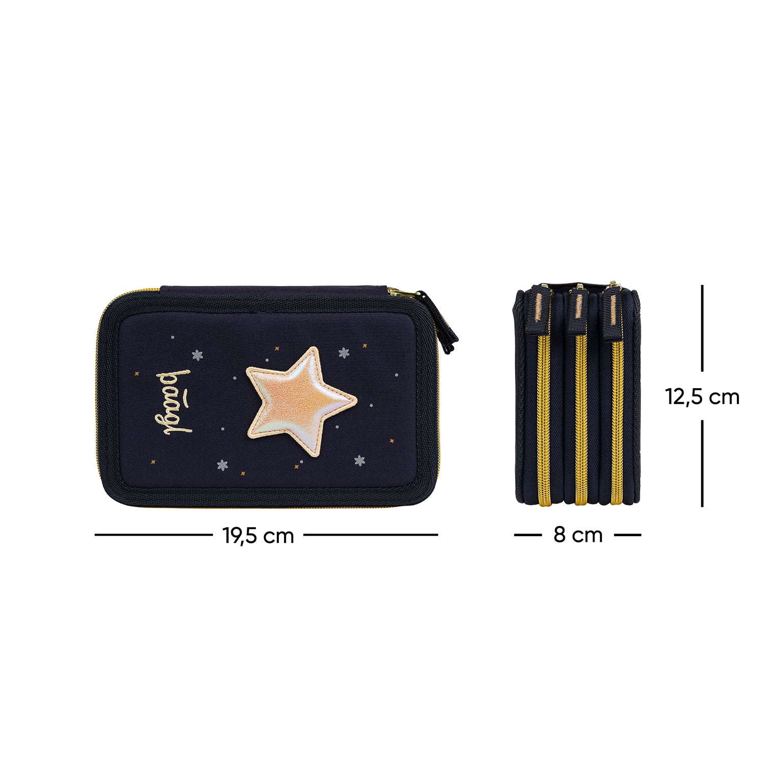 baagl-unicorn-gold-trousse-3-compartiments-fille-vide image 6