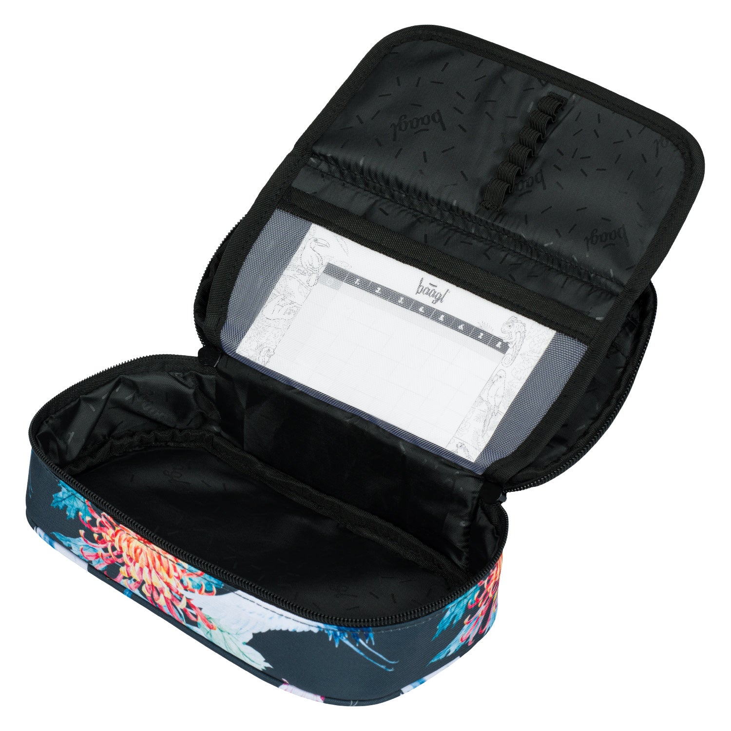 baagl-birds-trousse-scolaire-rigide-fille-vide image 2