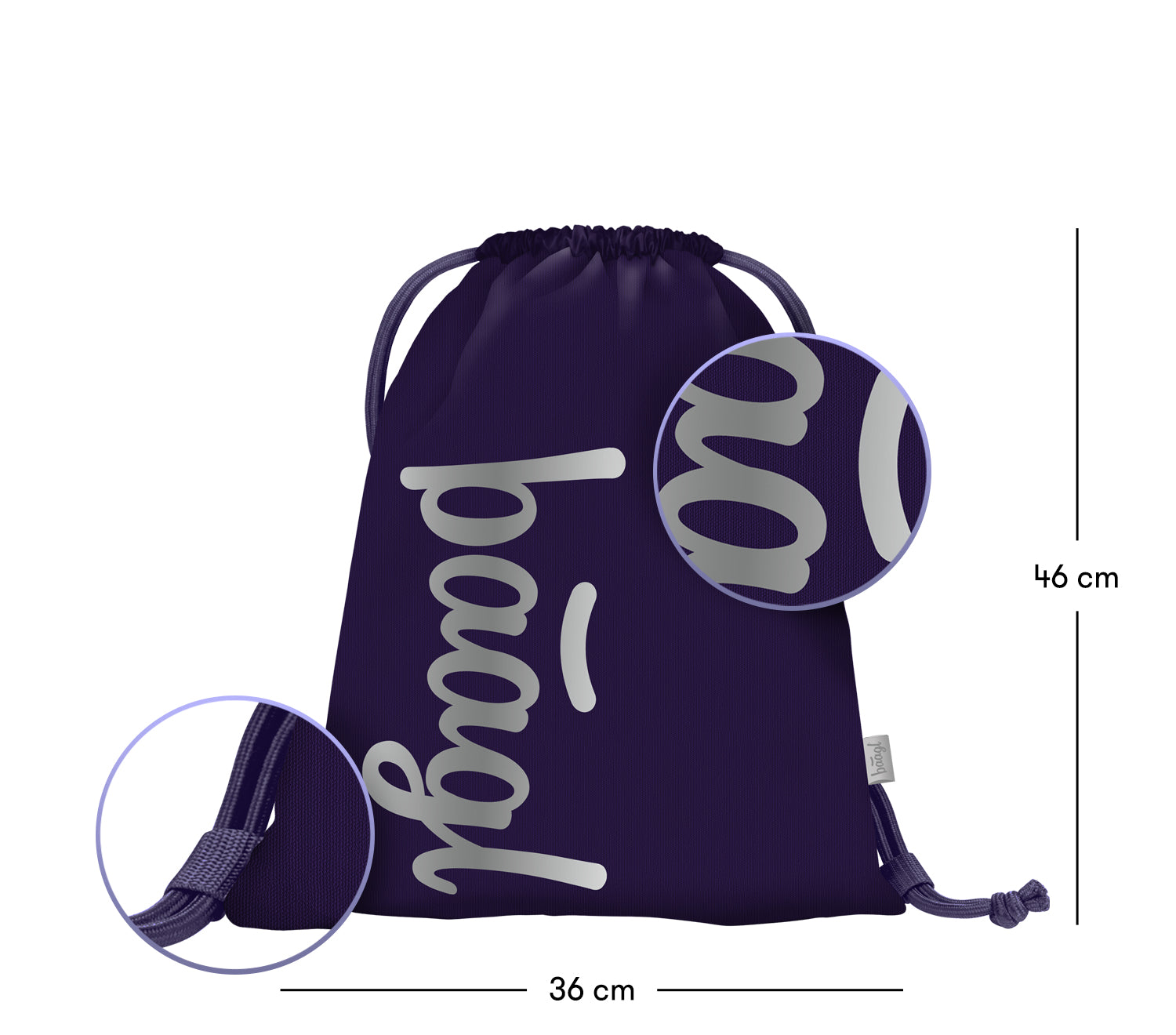 baagl-gym-sacks-plum-sac-de-gym-prune image 3