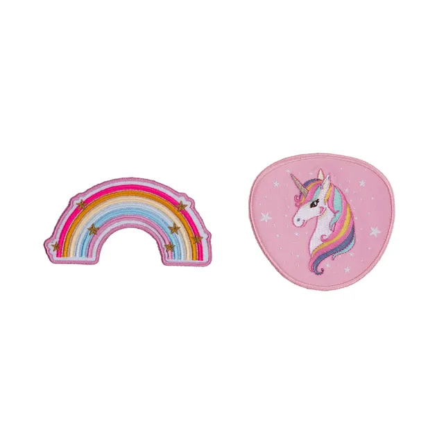 baagl-baaglies-patch-velcro-rainbow-unicorn-lot-2-pi-ces image 1