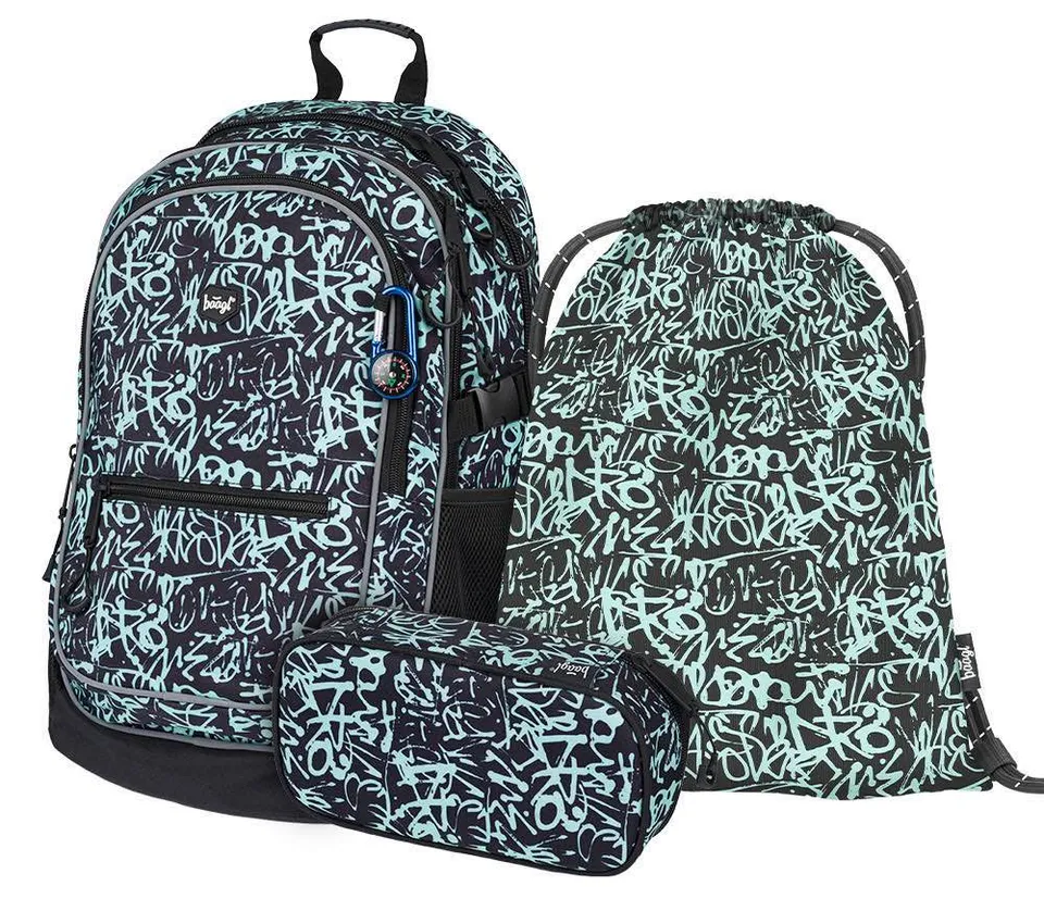 baagl-school-sets-core-graffito-sac-dos-3-pi-ces-gar-on image 1