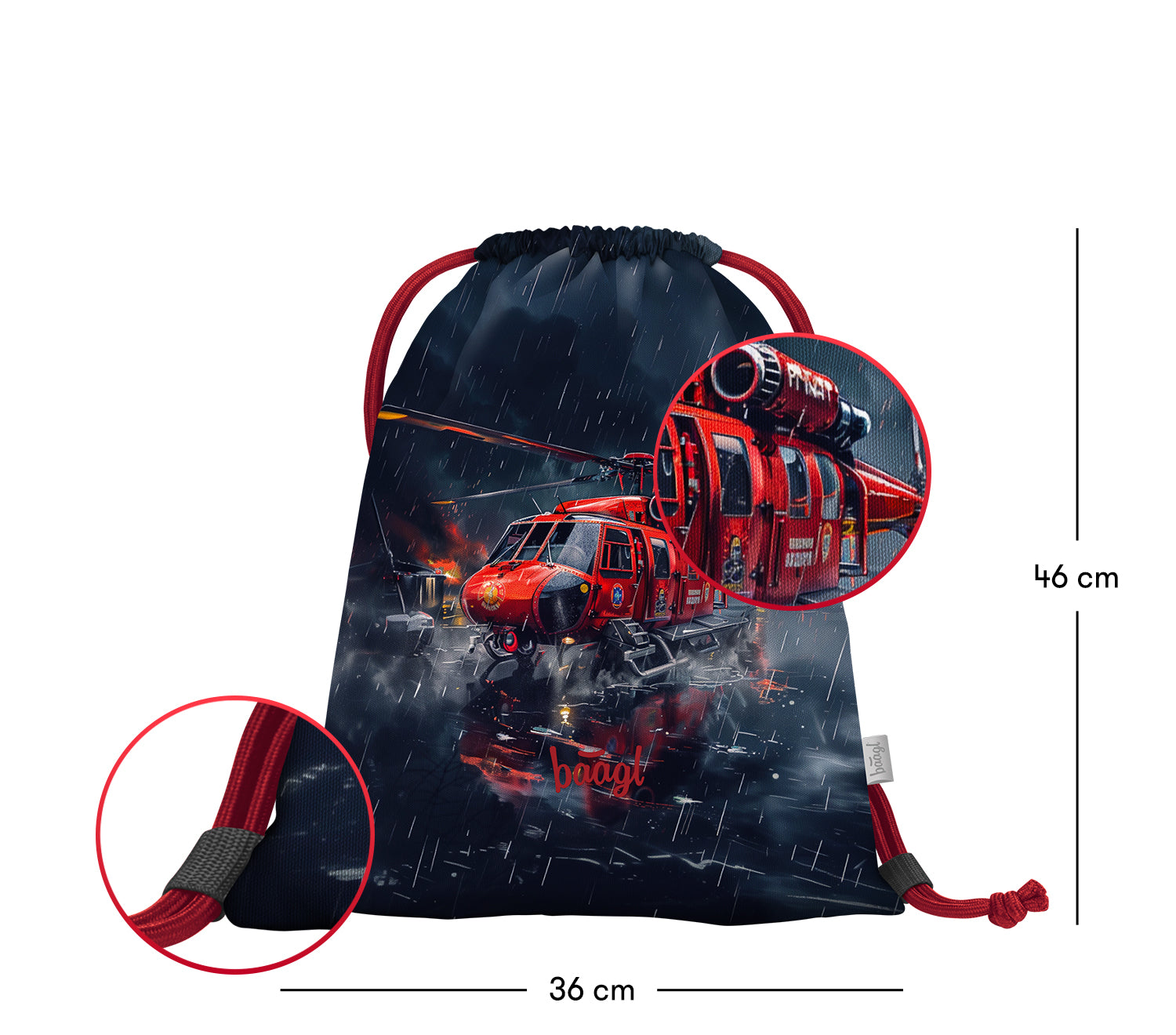 baagl-gym-sacks-rescuers-sac-de-gym-motif-secours image 3