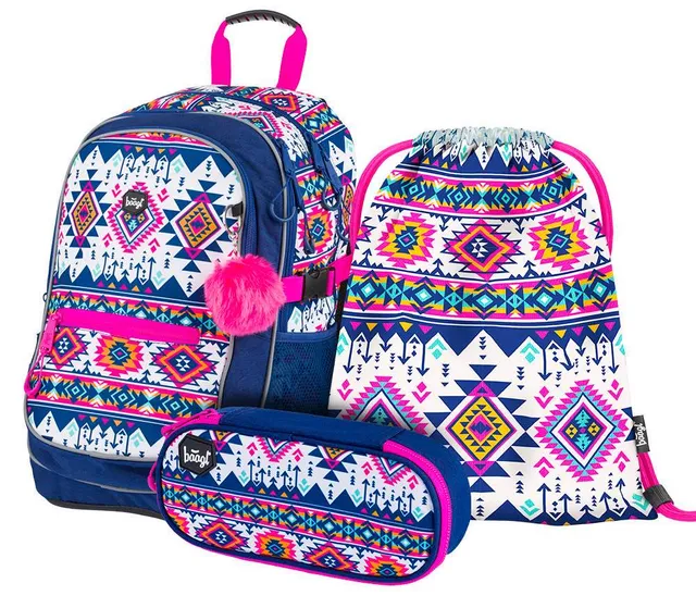 baagl-school-sets-core-boho-sac-dos-ensemble-3-pi-ces-fille image 1