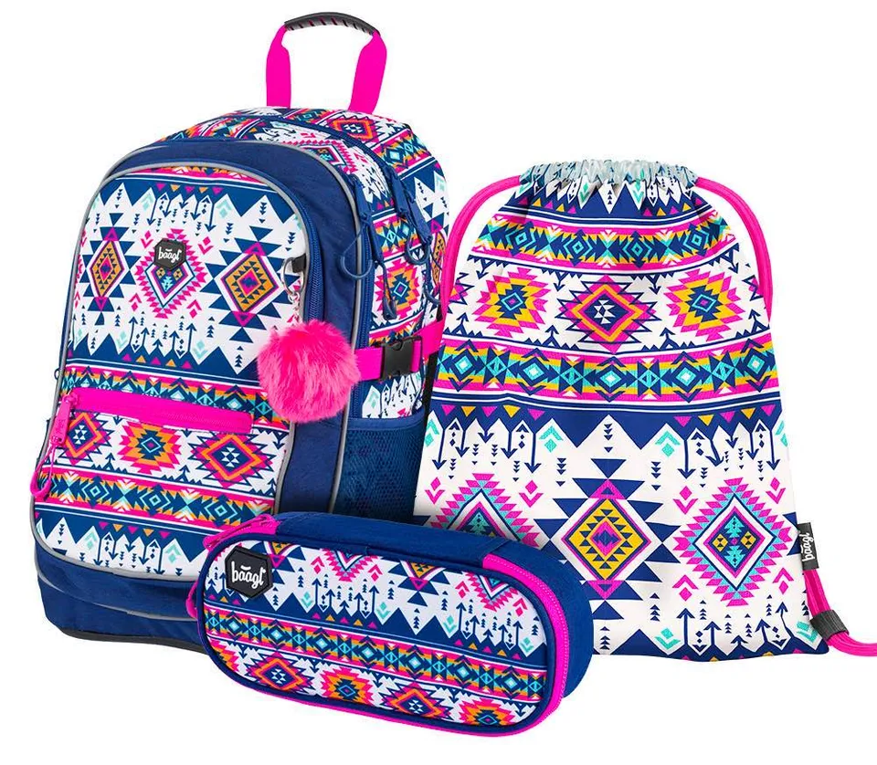 baagl-school-sets-core-boho-sac-dos-ensemble-3-pi-ces-fille image 1