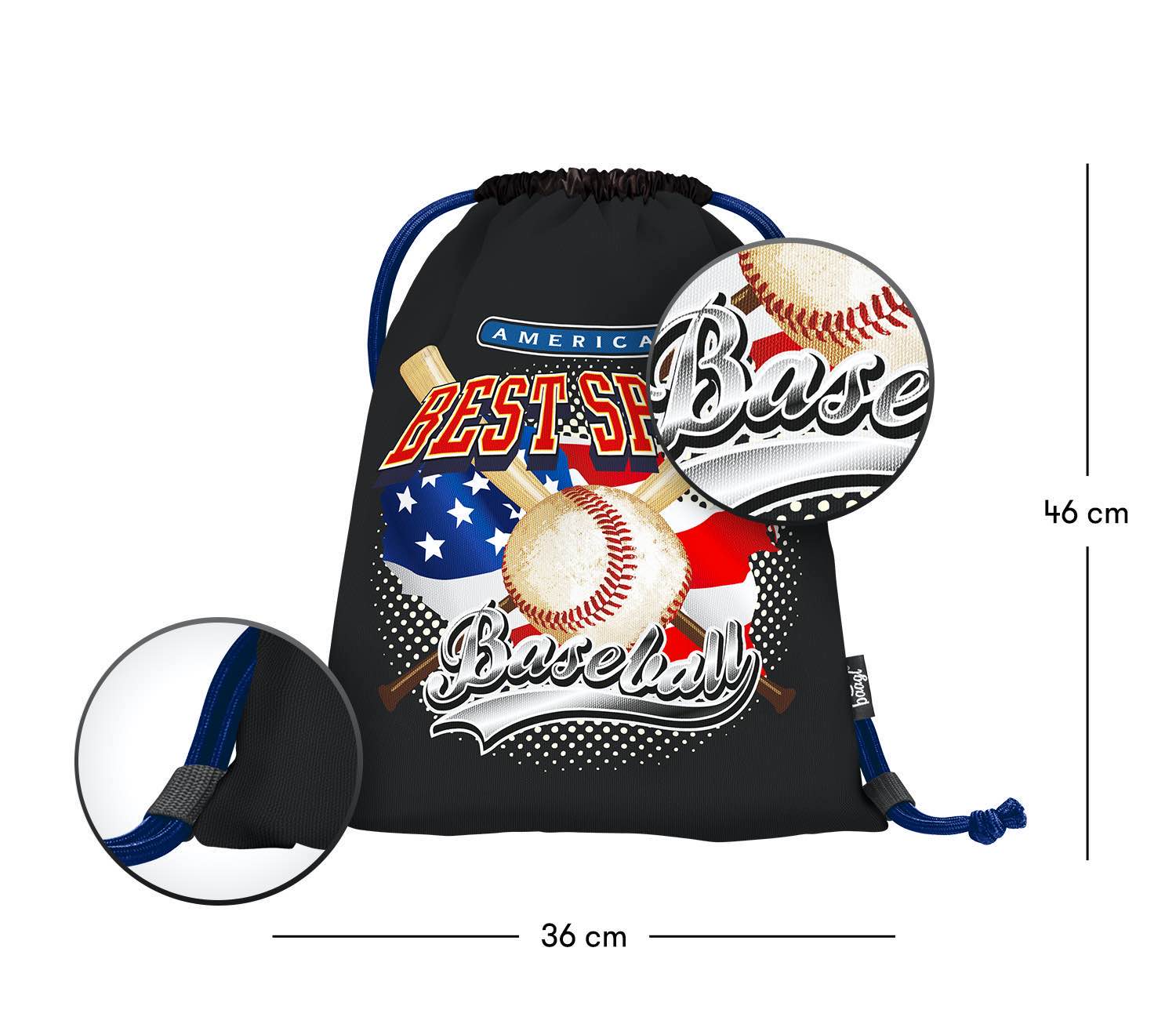 baagl-gym-sacks-sac-de-gym-baseball-2-motif-baseball image 3