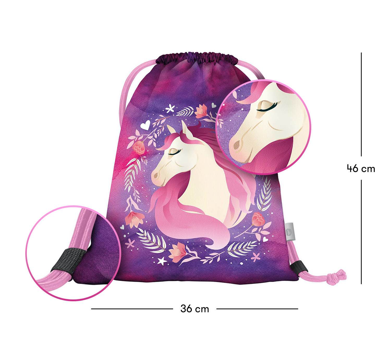 baagl-horse-sac-de-gym-enfant-cheval-lavable image 3