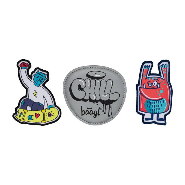 baagl-baaglies-patches-chill-hands-up-3-pcs-velcro image 1
