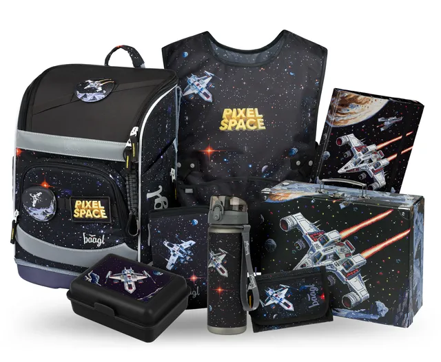 baagl-zippy-plus-pixel-space-iii-ensemble-scolaire-cartable image 1