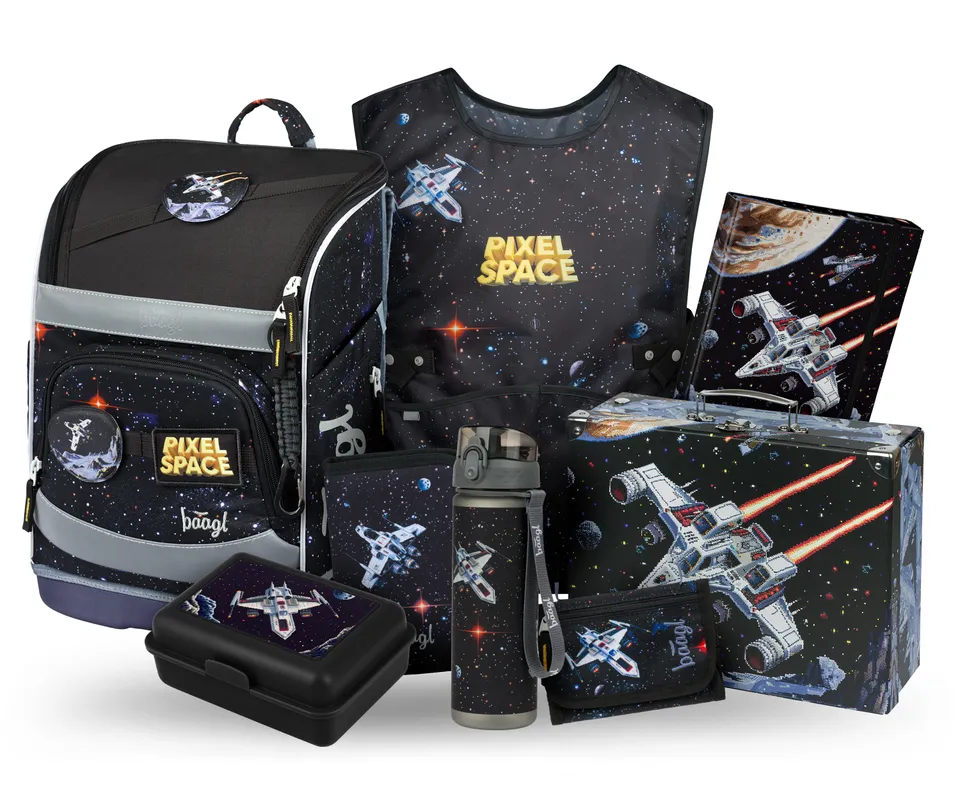 baagl-zippy-plus-pixel-space-iii-ensemble-scolaire-cartable image 1
