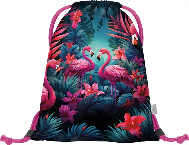 baagl-flamingos-sac-gym-enfant-flamants-roses-cordon image 1