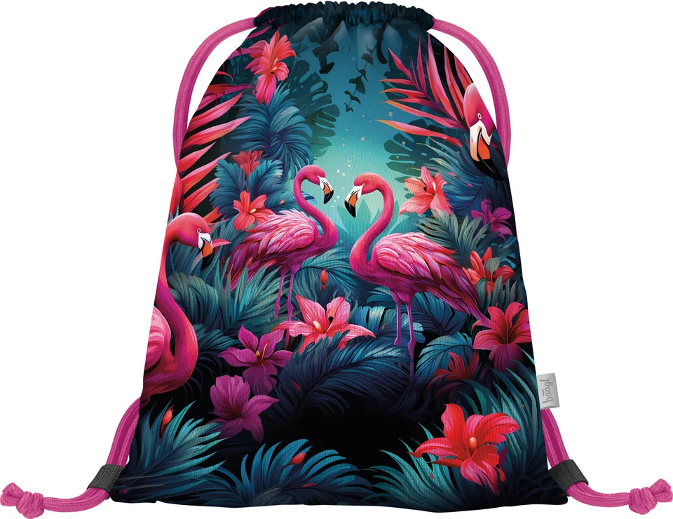 baagl-flamingos-sac-gym-enfant-flamants-roses-cordon image 1