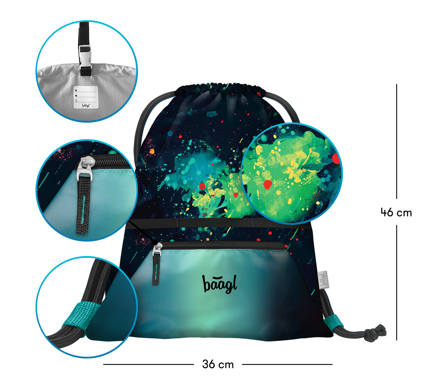 baagl-chill-sac-de-gym-poche-zip-cordons image 3