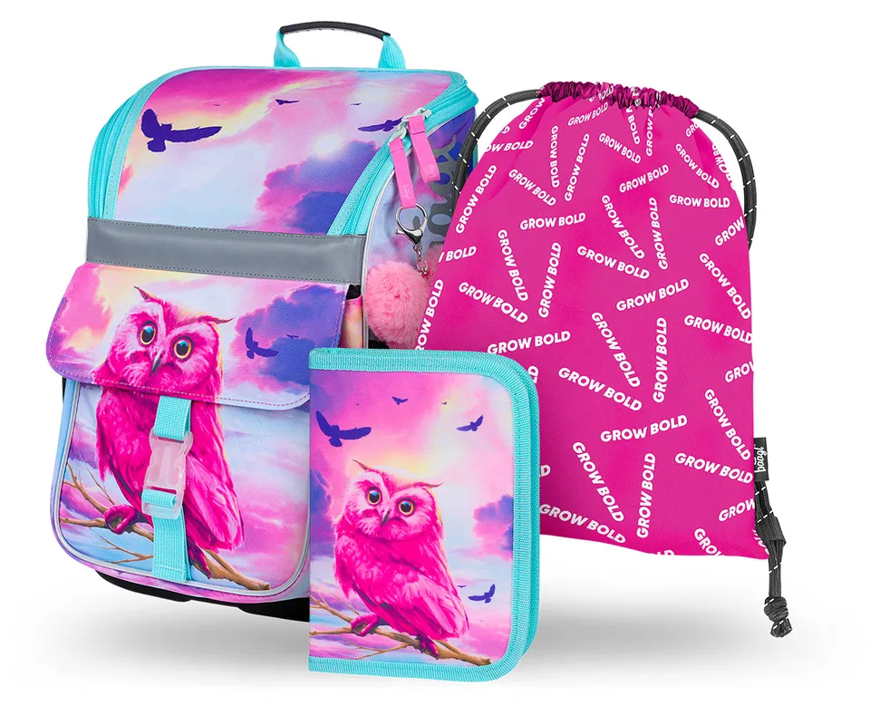 baagl-school-sets-zippy-owl-kit-cartable-3-pi-ces-hibou image 1