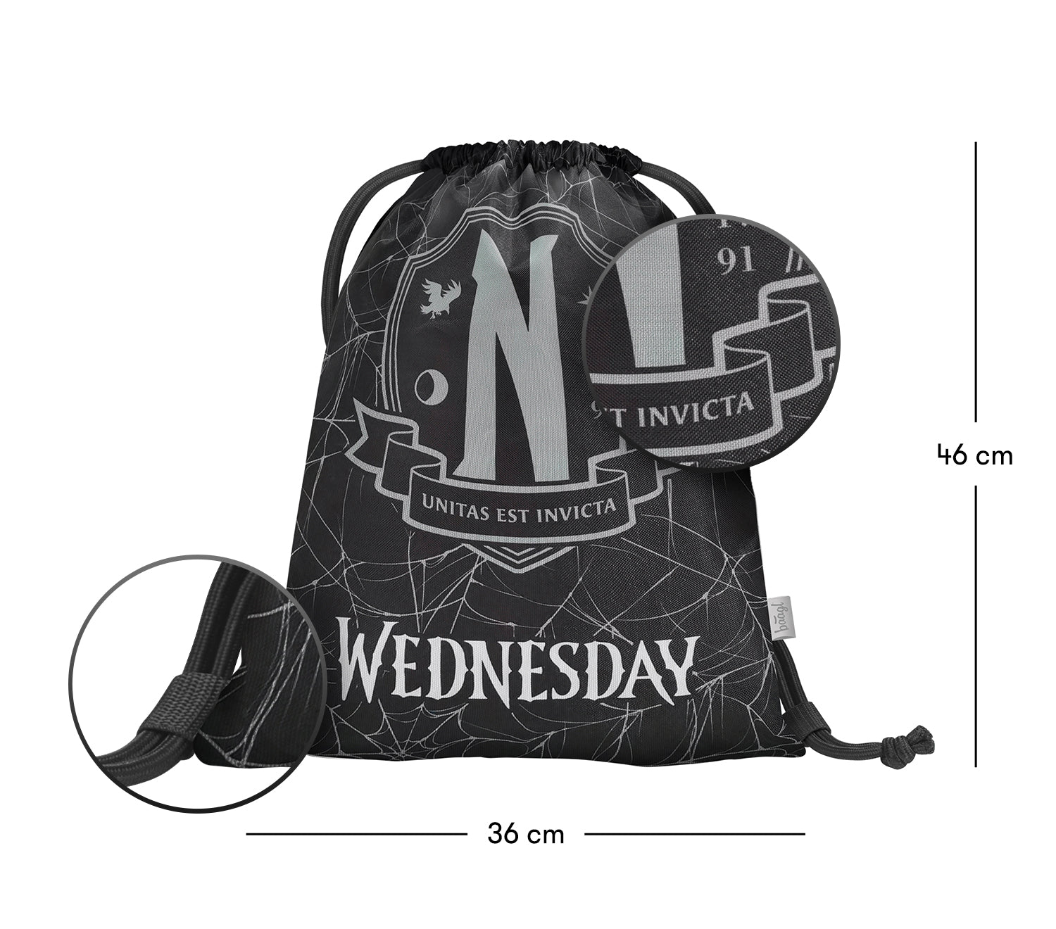 baagl-gym-sacks-wednesday-nevermore-sac-de-sport image 3