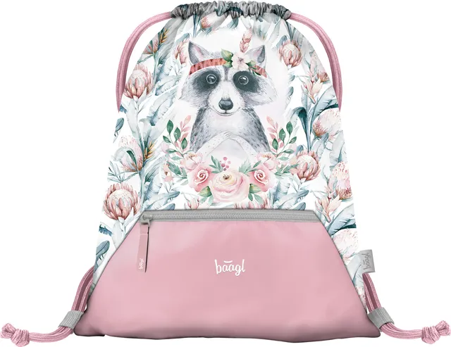 baagl-raccoon-sac-gym-enfant-poche-zipp-e image 1