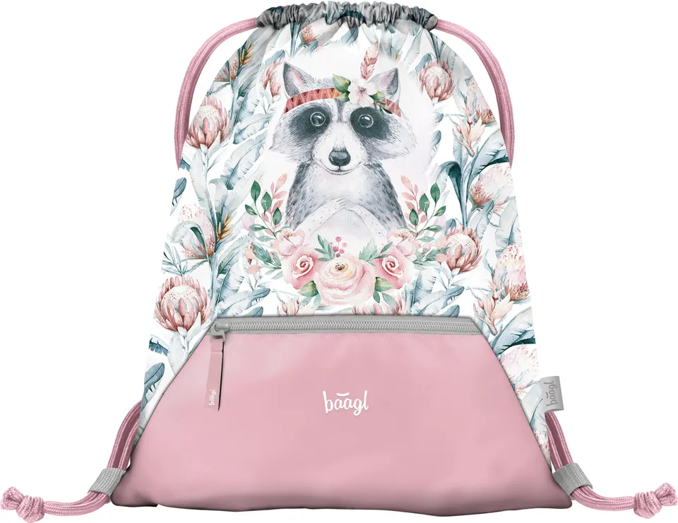 baagl-raccoon-sac-gym-enfant-poche-zipp-e image 1
