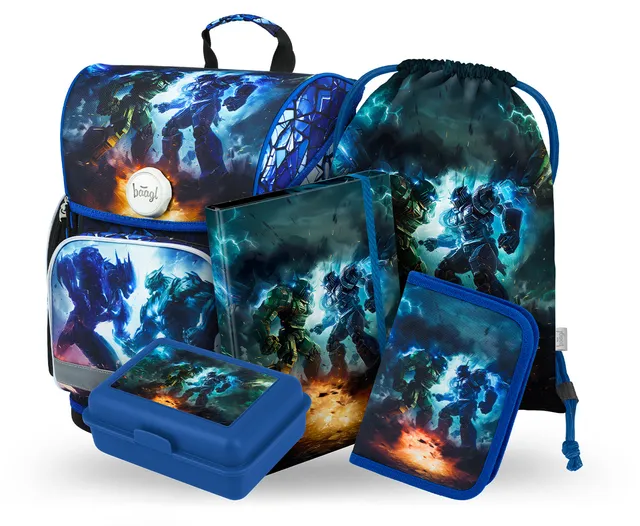 baagl-ergo-robots-set-scolaire-cartable-magn-tique image 1