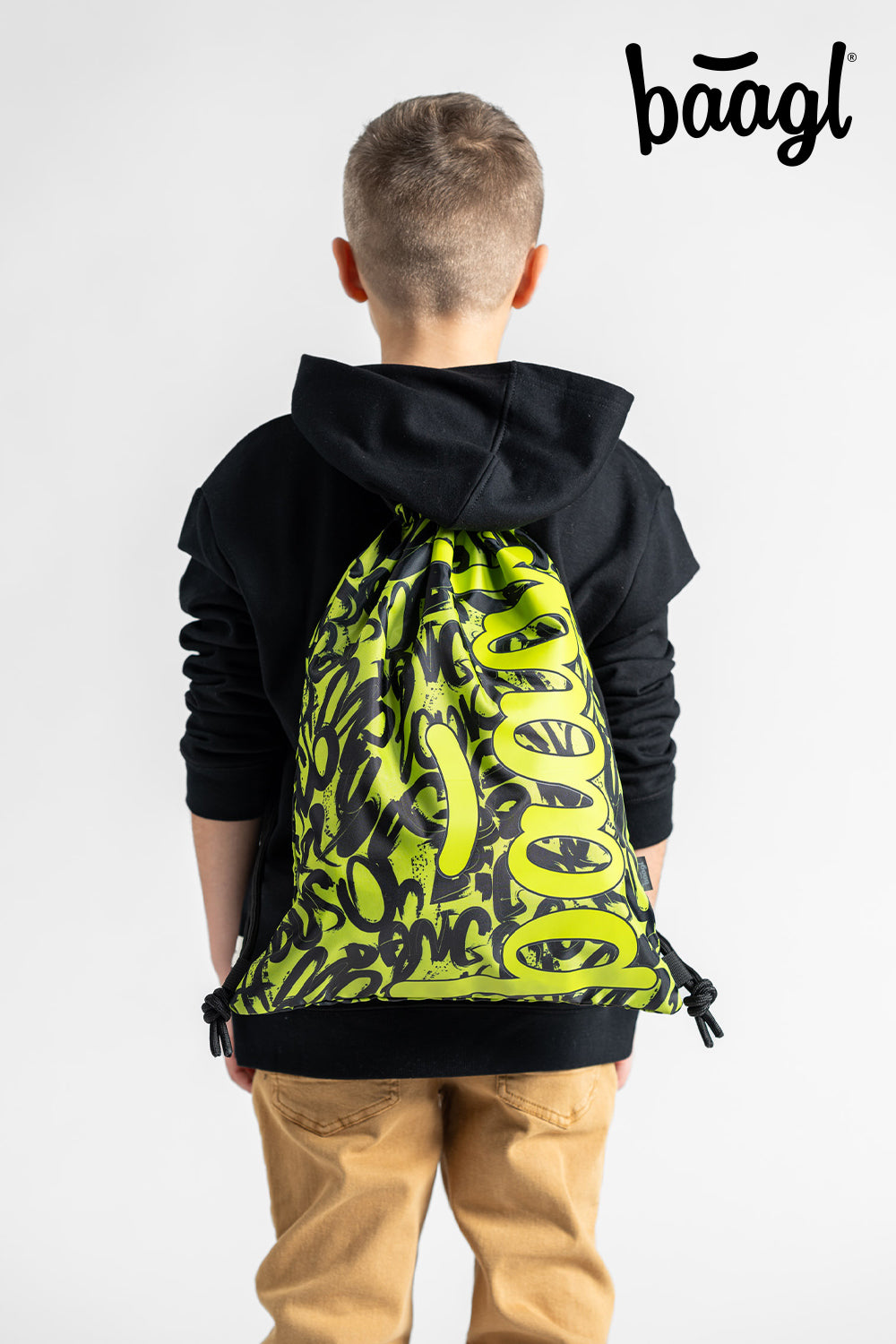 baagl-lime-sac-de-gym-enfant-lavable-cordons image 5