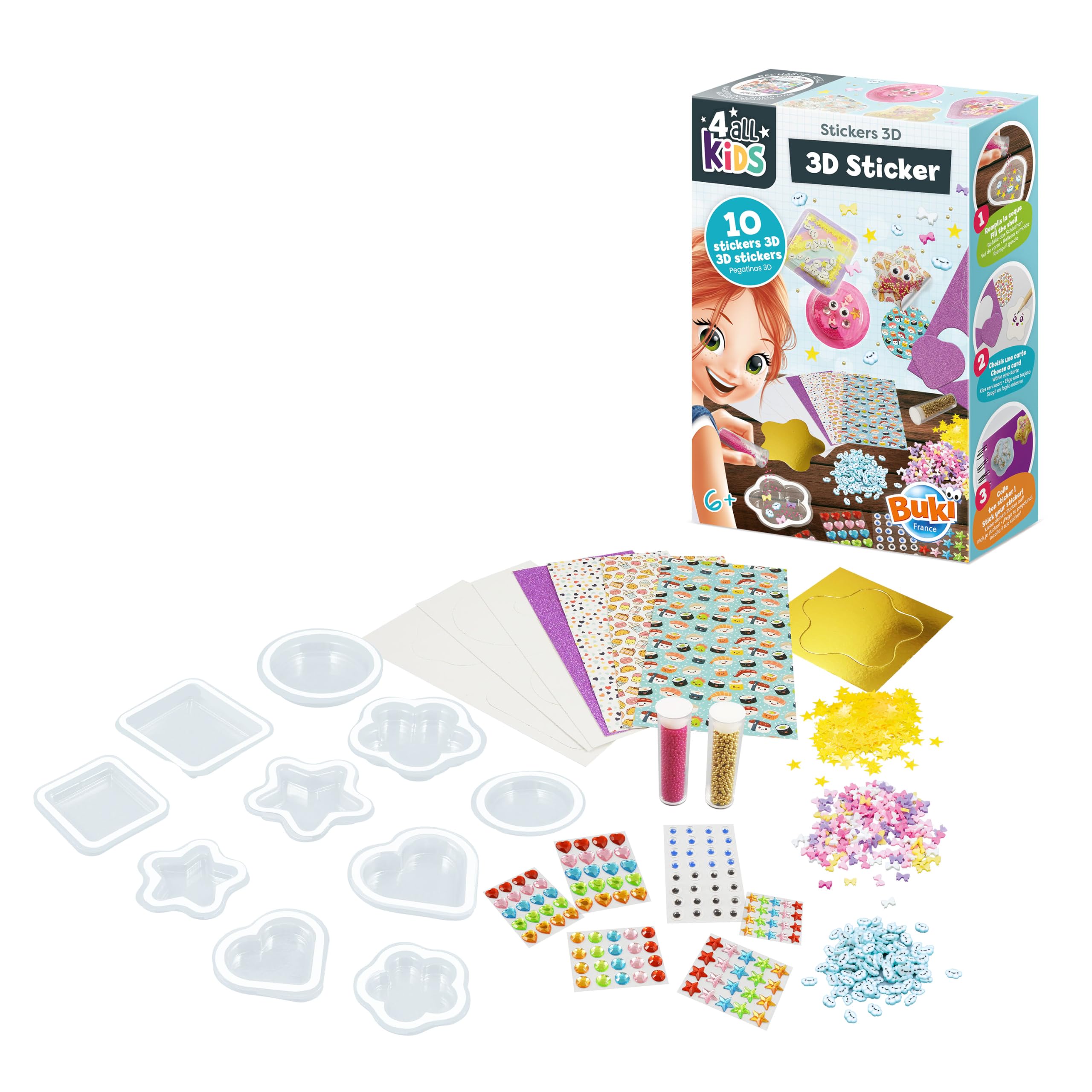 buki-fk026-autocollants-3d-kawaii-stickers-enfants-x10 image 2