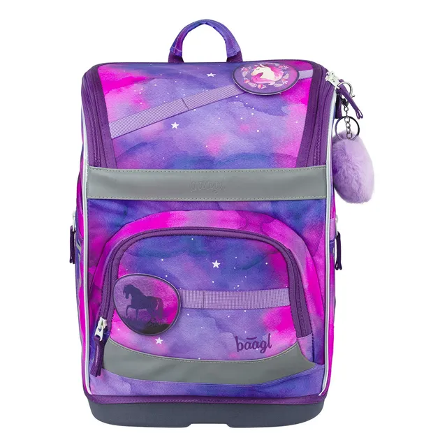baagl-zippy-plus-horse-cartable-fille-21-l-badges-interchangeables image 1