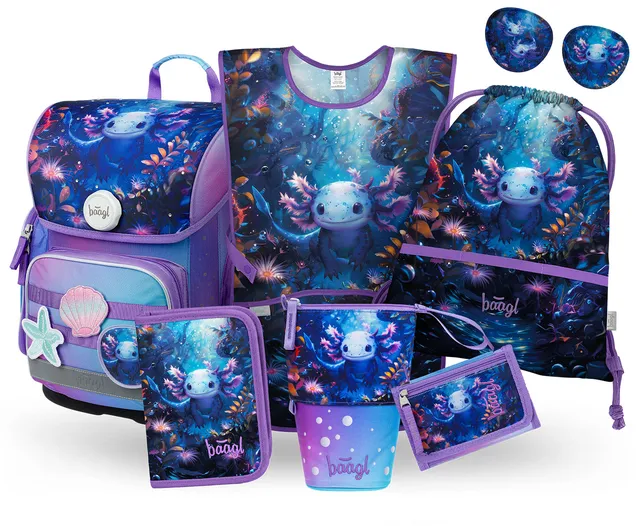 baagl-ergo-axolotl-iii-ensemble-scolaire-cartable-3-pi-ces-ergonomique image 1