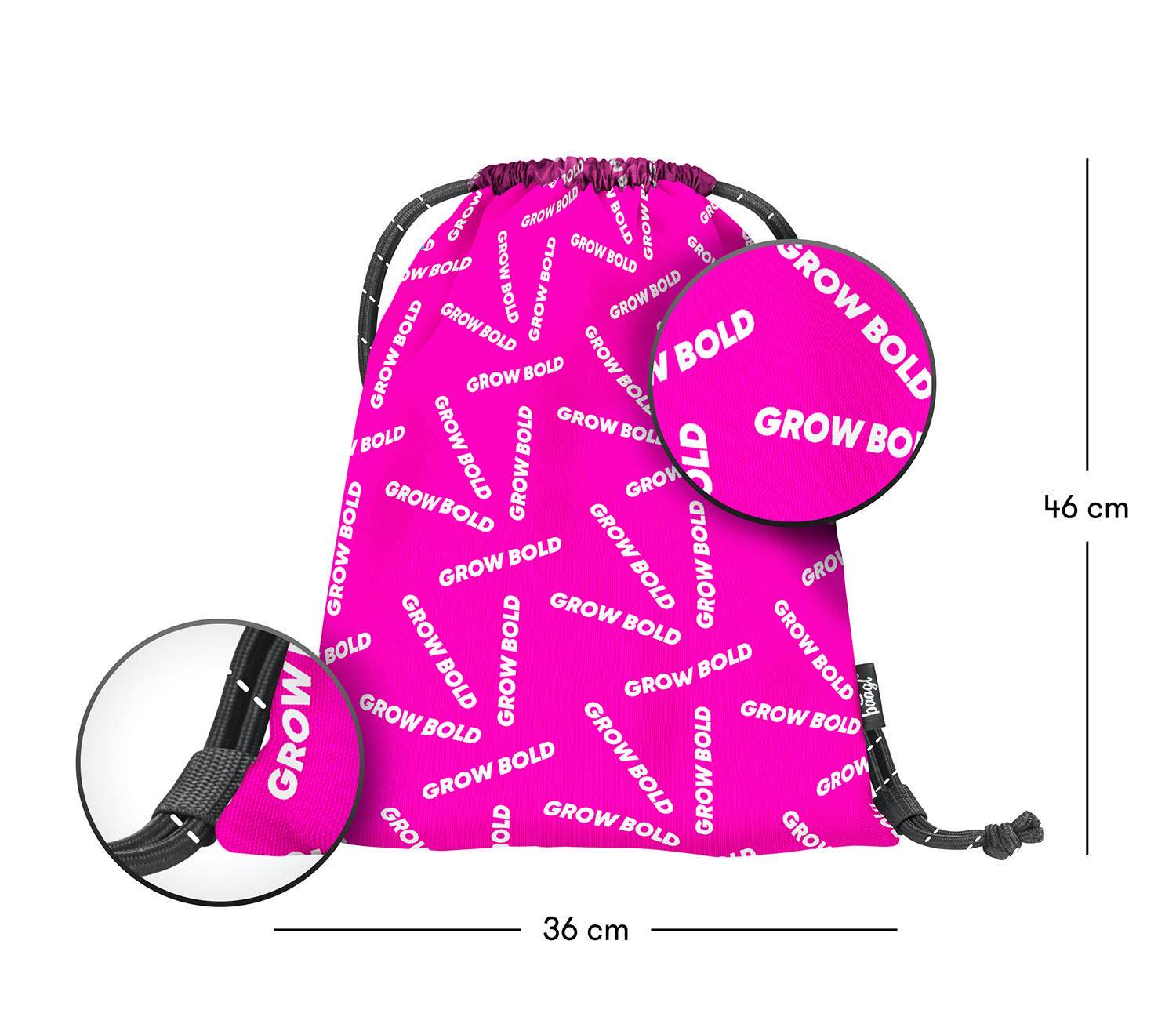baagl-grow-bold-sac-gym-rose-sport-enfant image 3