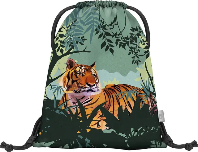 baagl-tiger-sac-de-gym-enfant-sac-sport-tigre-lavable image 1
