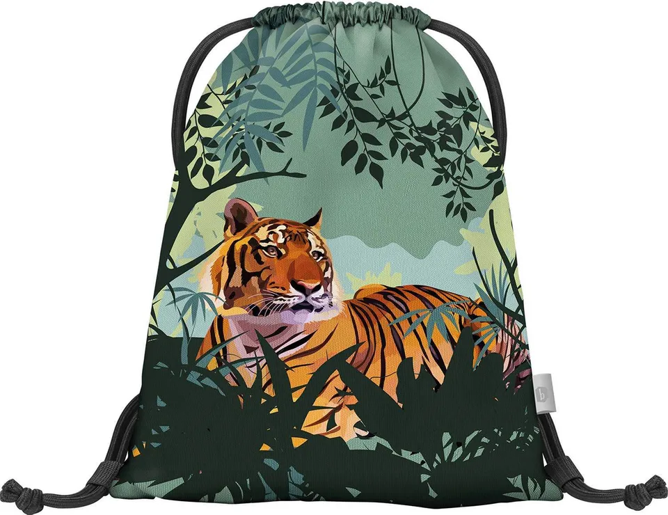 baagl-tiger-sac-de-gym-enfant-sac-sport-tigre-lavable image 1