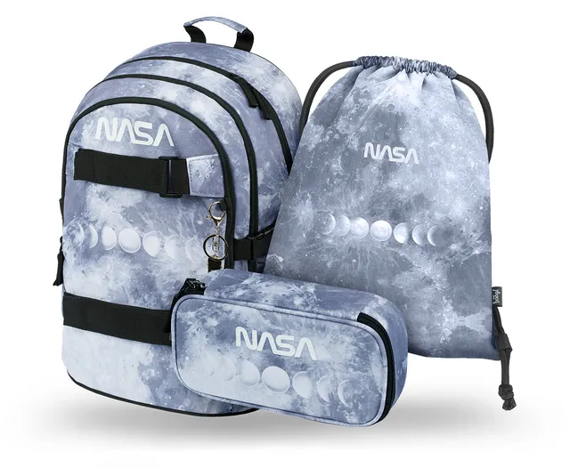 baagl-school-sets-skate-nasa-grey-set-3-pi-ces image 1