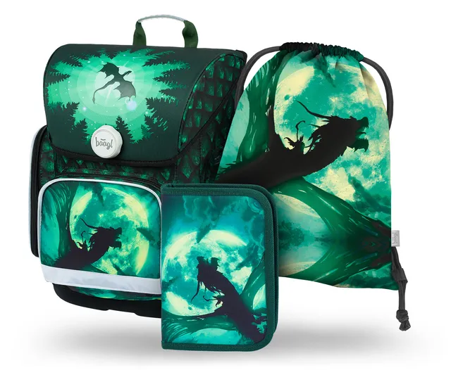 baagl-ergo-dragon-set-cartable-scolaire-19-l-magn-tique-gar-on image 1