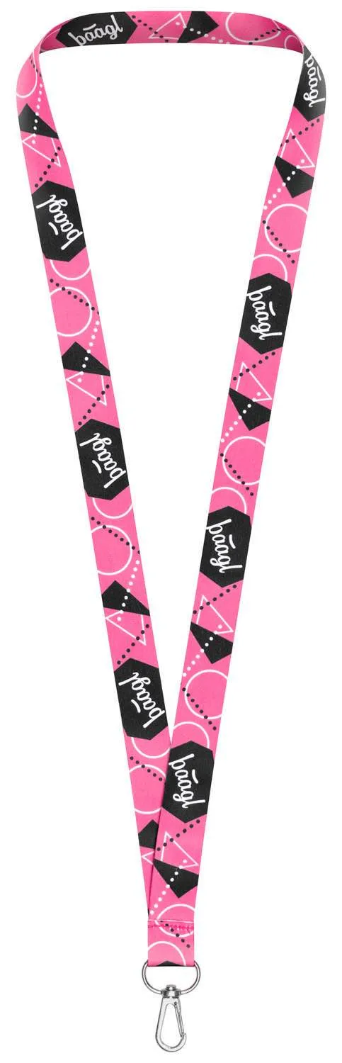 baagl-lanyard-rose-porte-cl-s-tour-de-cou-nylon-enfant image 1