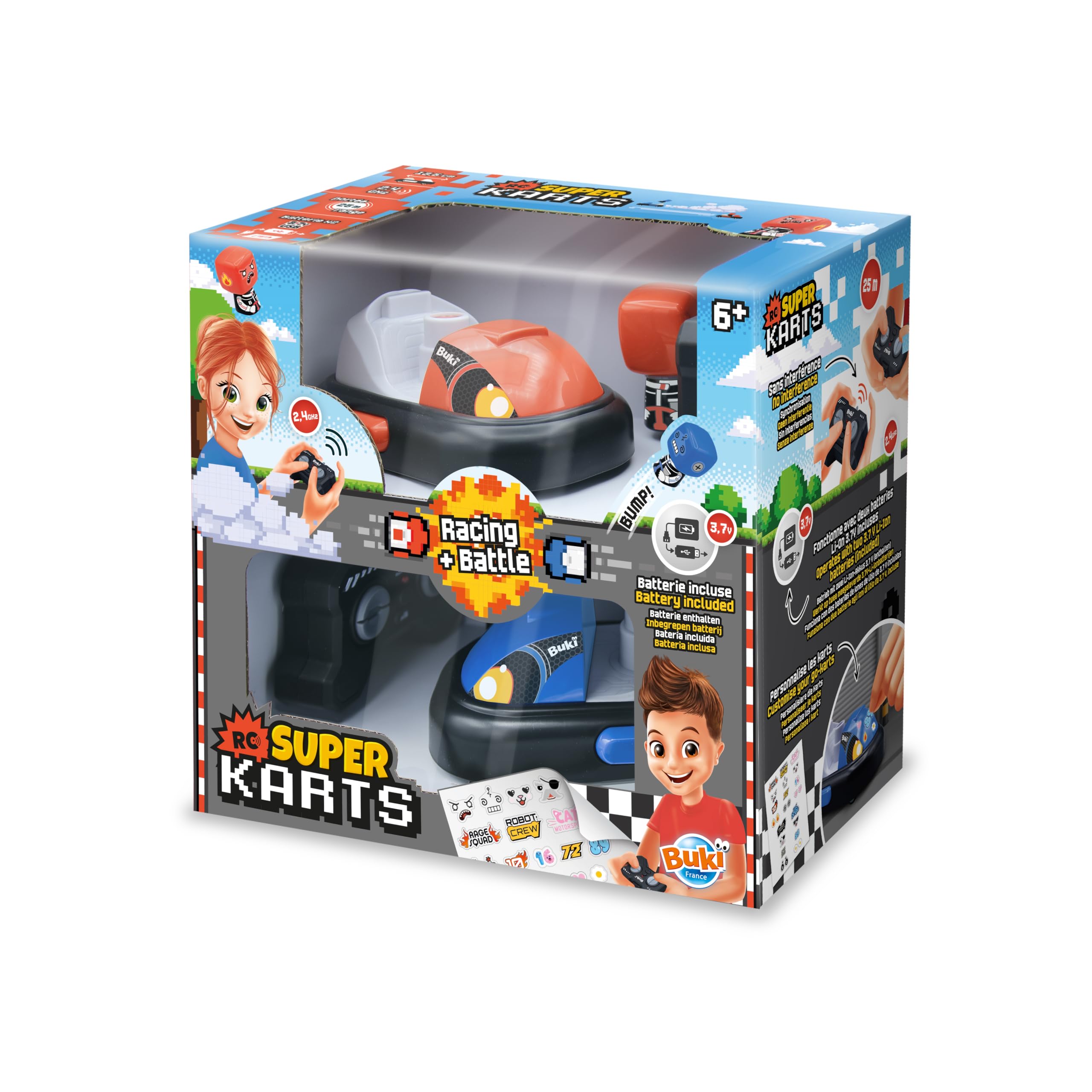 buki-radiocommand-s-37296-pack-2-karts-rc-rouge-bleu-6-ans image 3