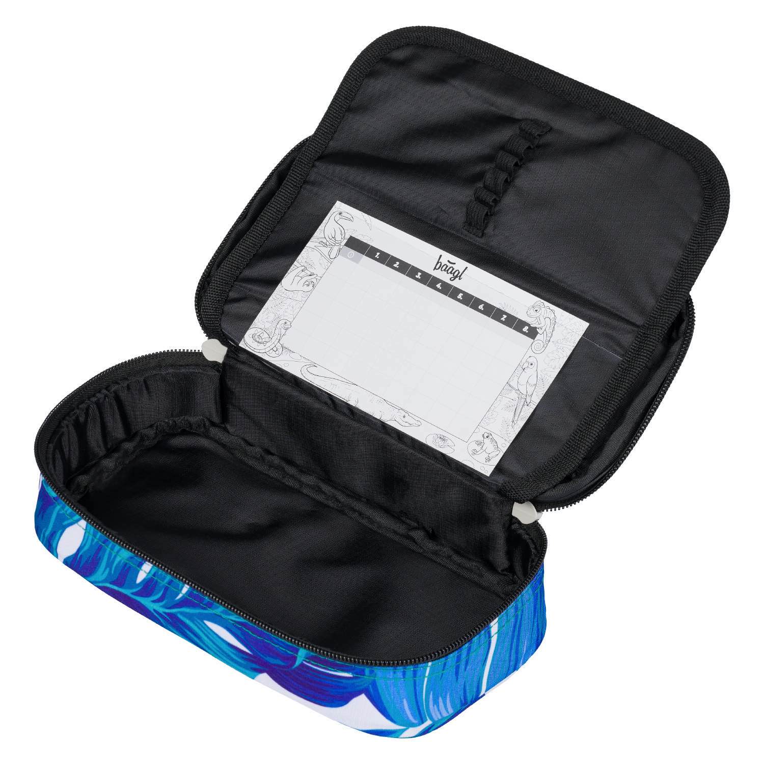 baagl-monstera-trousse-scolaire-rigide-compartiment image 2