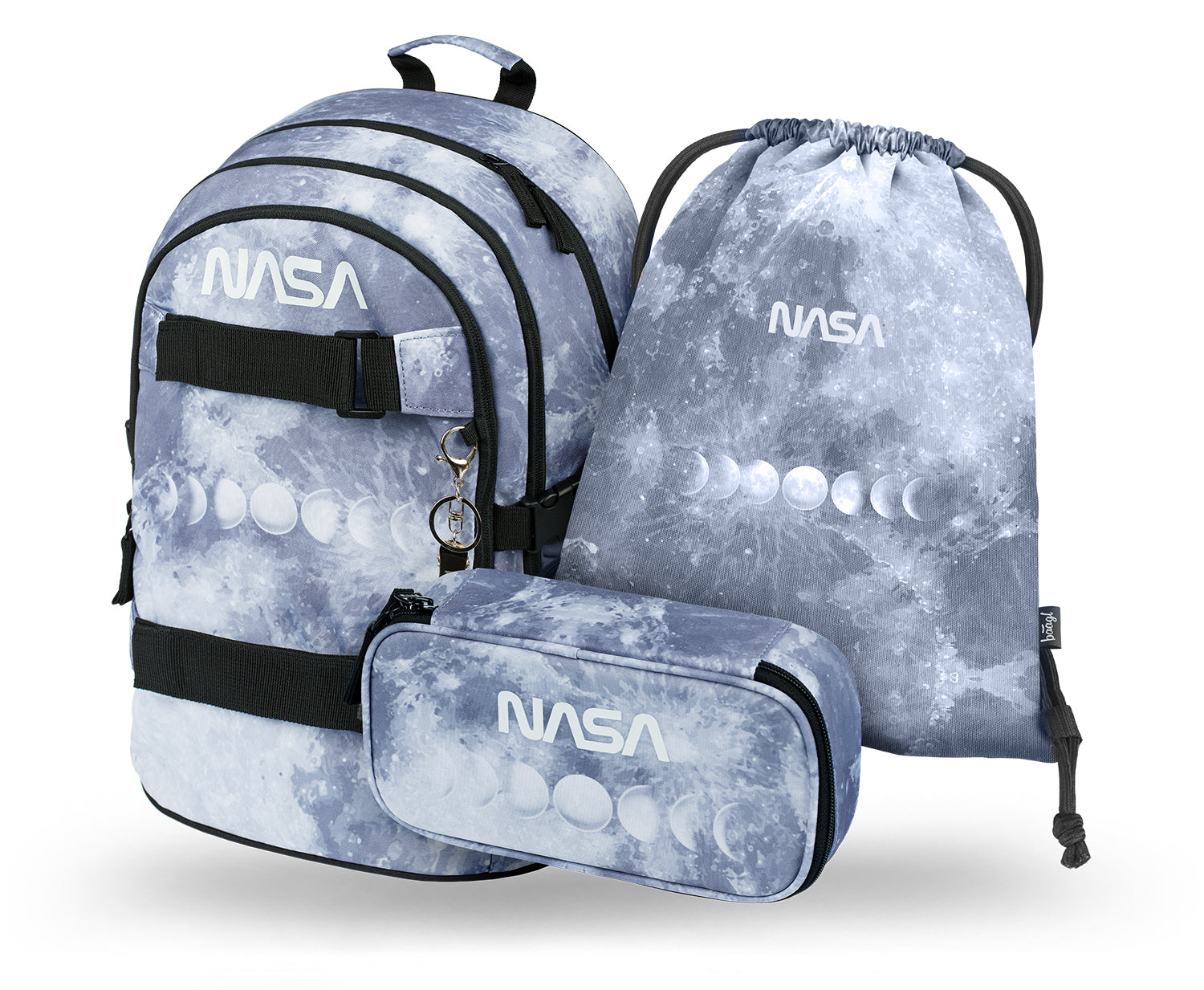 baagl-school-sets-skate-nasa-grey-set-3-pi-ces image 1