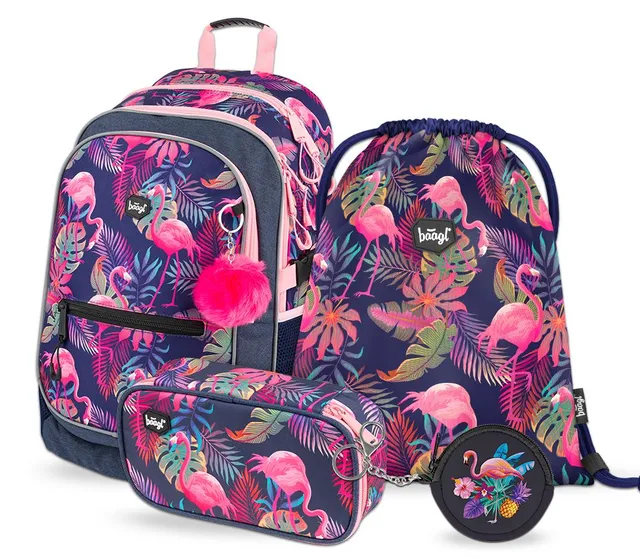 baagl-core-flamingo-ii-ensemble-scolaire-sac-dos-fille-25-l image 1