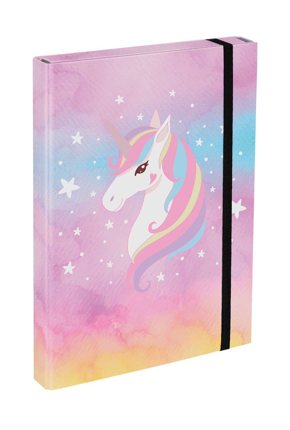 baagl-rainbow-unicorn-chemise-lastique-a4-licorne image 1