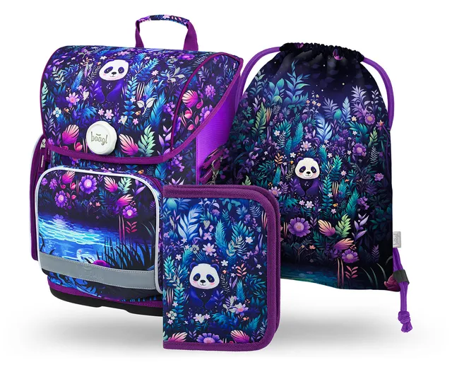 baagl-ergo-jungle-panda-ensemble-scolaire-19-l-3-pi-ces image 1