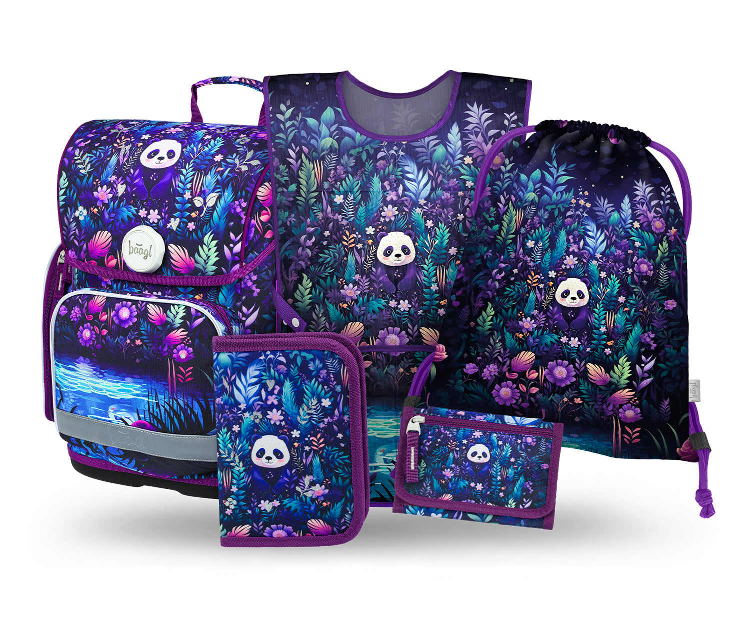 baagl-ergo-jungle-panda-iii-ensemble-cartable-3-pi-ces image 1
