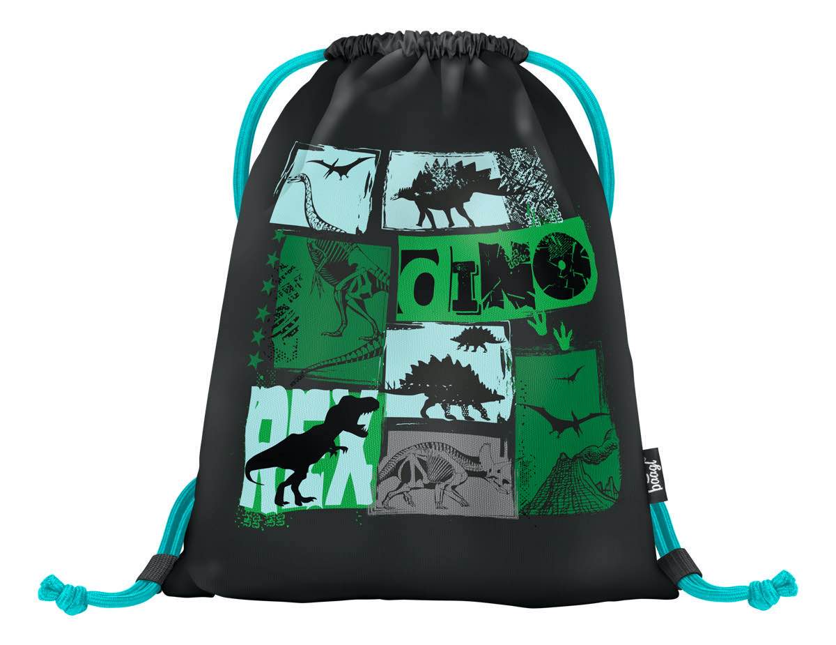 baagl-gym-sacks-dino-sac-de-gym-dino-avec-filet image 1