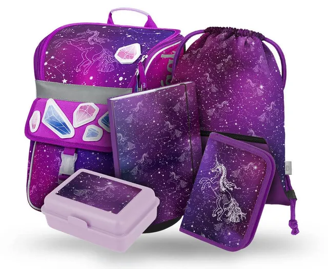 baagl-zippy-unicorn-universe-ii-cartable-set-3-pi-ces image 1